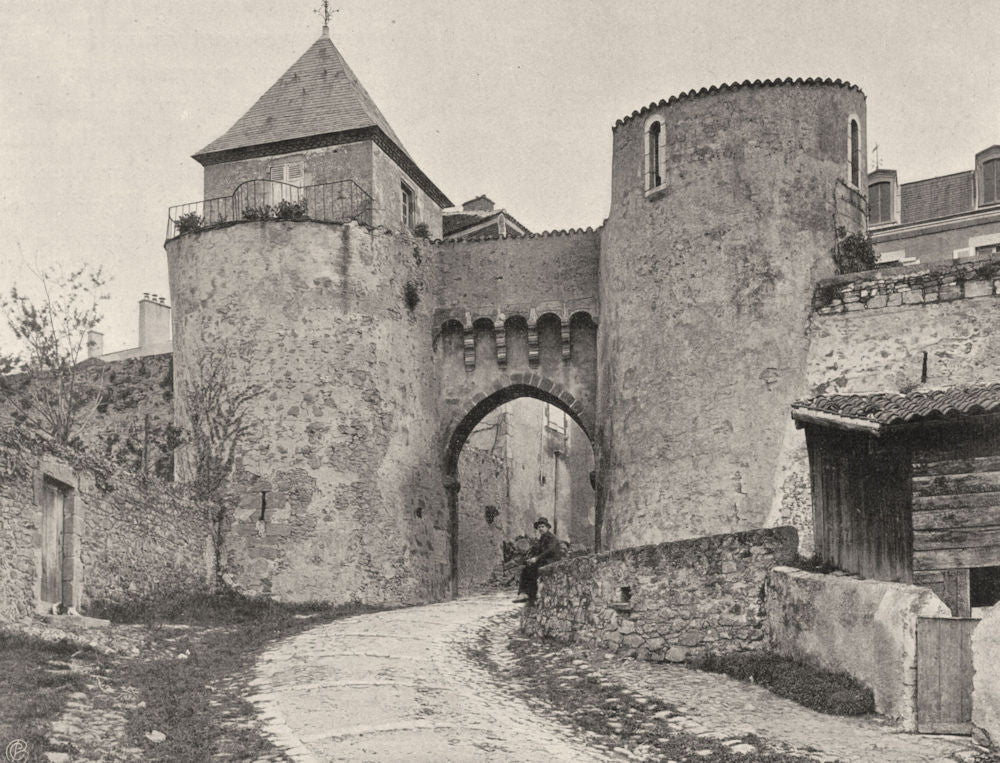 HAUTE-VIENNE. Le Dorat- Porte aux Bergères 1904 old antique print picture